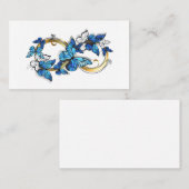 Symbol Infinity of Blue Morpho Butterflies Empfehlungskarte (Vorne/Hinten)
