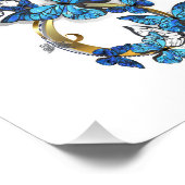 Symbol Infinity of Blue Morpho Butterflies Fotodruck (Ecke)
