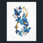 Symbol Infinity of Blue Morpho Butterflies Fotodruck<br><div class="desc">Symbol infinity of gold,  decorated with realistic blue butterflies morpho on a white background. Design with butterflies. Morpho. Design with blue butterflies morpho.</div>