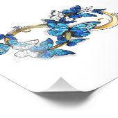 Symbol Infinity of Blue Morpho Butterflies Fotodruck (Ecke)