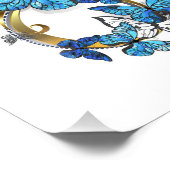 Symbol Infinity of Blue Morpho Butterflies Fotodruck (Ecke)