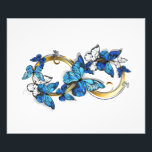 Symbol Infinity of Blue Morpho Butterflies Fotodruck<br><div class="desc">Symbol infinity of gold,  decorated with realistic blue butterflies morpho on a white background. Design with butterflies. Morpho. Design with blue butterflies morpho.</div>