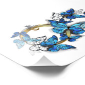Symbol Infinity of Blue Morpho Butterflies Fotodruck (Ecke)