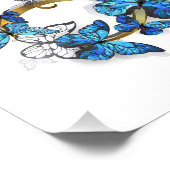 Symbol Infinity of Blue Morpho Butterflies Fotodruck (Ecke)