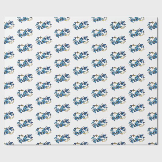 Symbol Infinity of Blue Morpho Butterflies Geschenkpapier (Flach)