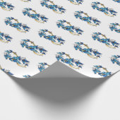 Symbol Infinity of Blue Morpho Butterflies Geschenkpapier (Ecke)