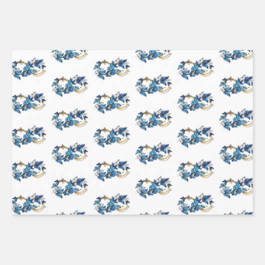 Symbol Infinity of Blue Morpho Butterflies Geschenkpapier Set (Vorderseite 3)