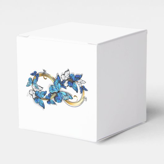 Symbol Infinity of Blue Morpho Butterflies Geschenkschachtel (Vorderseite)