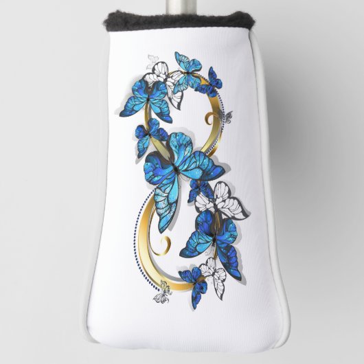 Symbol Infinity of Blue Morpho Butterflies Golf Headcover (Rotieren 90)