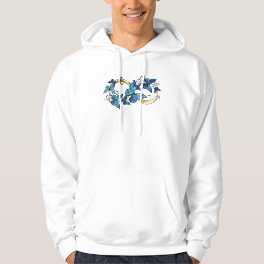 Symbol Infinity of Blue Morpho Butterflies Hoodie (Vorderseite)