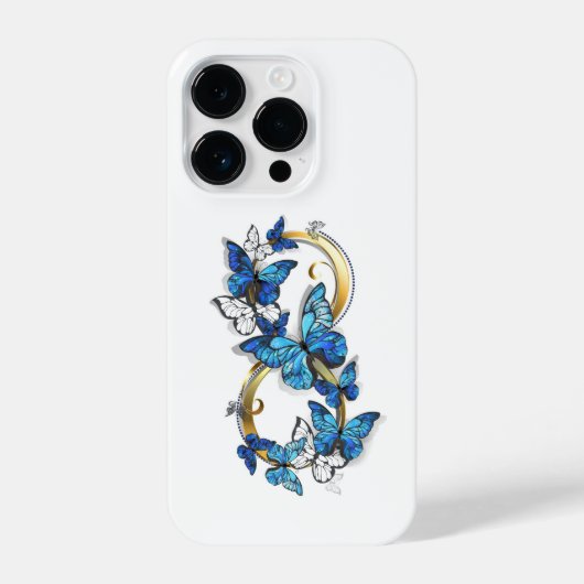 Symbol Infinity of Blue Morpho Butterflies iPhone Hülle (Rückseite)
