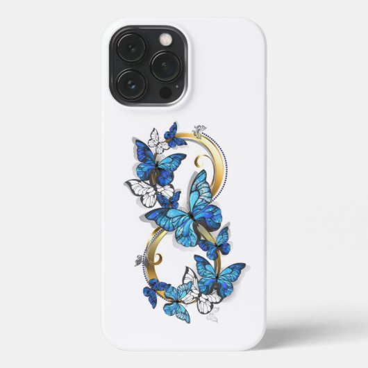 Symbol Infinity of Blue Morpho Butterflies iPhone Hülle (Rückseite)