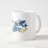 Symbol Infinity of Blue Morpho Butterflies Jumbo-Tasse (Vorderseite Rechts)