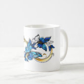 Symbol Infinity of Blue Morpho Butterflies Kaffeetasse (VorderseiteRechts)