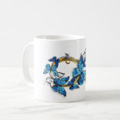 Symbol Infinity of Blue Morpho Butterflies Kaffeetasse (Vorderseite Links)