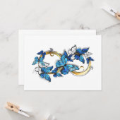 Symbol Infinity of Blue Morpho Butterflies Karte (Vorderseite/Rückseite Beispiel)