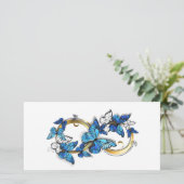 Symbol Infinity of Blue Morpho Butterflies Karte (Stehend Vorderseite)