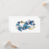 Symbol Infinity of Blue Morpho Butterflies Karte (Vorderseite/Rückseite Beispiel)