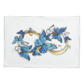 Symbol Infinity of Blue Morpho Butterflies Kissenbezug (Rückseite)