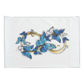 Symbol Infinity of Blue Morpho Butterflies Kissenbezug (Rückseite-Rechts)