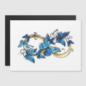 Symbol Infinity of Blue Morpho Butterflies Magneteinladung (Vorne/Hinten)