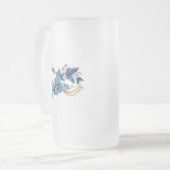 Symbol Infinity of Blue Morpho Butterflies Mattglas Bierglas (Vorderseite Links)