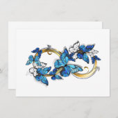 Symbol Infinity of Blue Morpho Butterflies Menükarte (Vorne/Hinten)