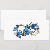 Symbol Infinity of Blue Morpho Butterflies Menükarte (Vorne/Hinten)