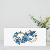 Symbol Infinity of Blue Morpho Butterflies Menükarte (Stehend Vorderseite)