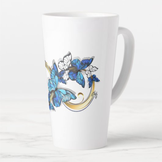 Symbol Infinity of Blue Morpho Butterflies Milchtasse (Rechte Ecke)