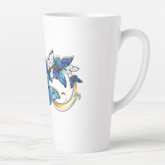 Symbol Infinity of Blue Morpho Butterflies Milchtasse (Rechts)