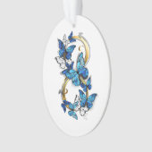 Symbol Infinity of Blue Morpho Butterflies Ornament (Vorderseite)
