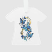 Symbol Infinity of Blue Morpho Butterflies Ornament (Rückseite)