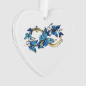 Symbol Infinity of Blue Morpho Butterflies Ornament (Vorderseite)