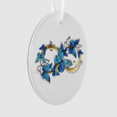 Symbol Infinity of Blue Morpho Butterflies Ornament (Vorderseite)
