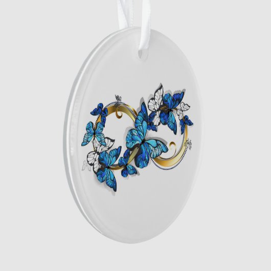 Symbol Infinity of Blue Morpho Butterflies Ornament (Vorderseite)