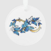 Symbol Infinity of Blue Morpho Butterflies Ornament (Rückseite)