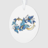 Symbol Infinity of Blue Morpho Butterflies Ornament (Vorderseite)