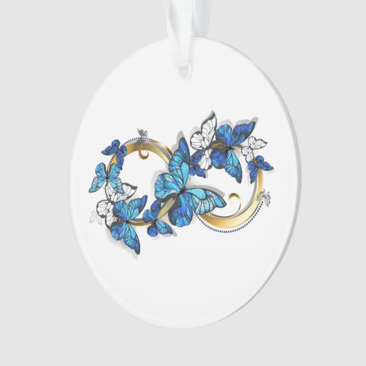 Symbol Infinity of Blue Morpho Butterflies Ornament (Vorderseite)