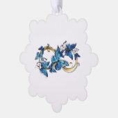 Symbol Infinity of Blue Morpho Butterflies Ornament Karte (Linke Ecke)