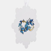 Symbol Infinity of Blue Morpho Butterflies Ornament Karte (Rechts)