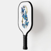 Symbol Infinity of Blue Morpho Butterflies Pickleball Schläger (Links)