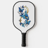 Symbol Infinity of Blue Morpho Butterflies Pickleball Schläger (Rückseite)
