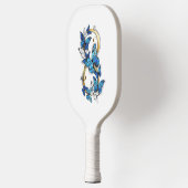 Symbol Infinity of Blue Morpho Butterflies Pickleball Schläger (Links)