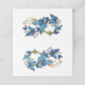 Symbol Infinity of Blue Morpho Butterflies Platzkarte (Außenseite Aufgefaltet)