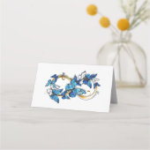 Symbol Infinity of Blue Morpho Butterflies Platzkarte (Rückseite)