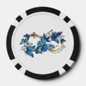 Symbol Infinity of Blue Morpho Butterflies Pokerchips (Rückseite)