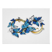 Symbol Infinity of Blue Morpho Butterflies Poster (Vorderseite)