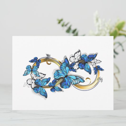 Symbol Infinity of Blue Morpho Butterflies Programm (Stehend Vorderseite)