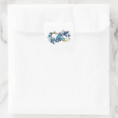 Symbol Infinity of Blue Morpho Butterflies Quadratischer Aufkleber (Tasche)